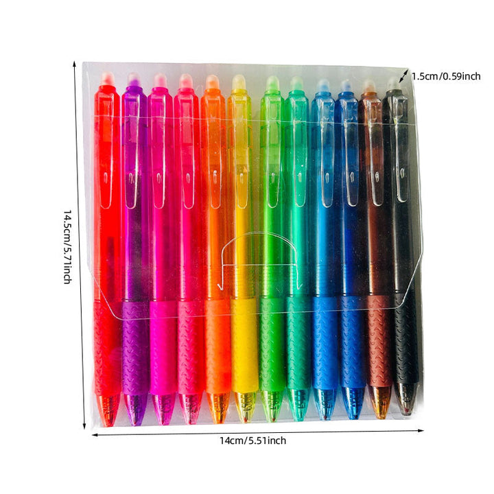 BowLift | Multicolored erasable gel pens (12 pcs)