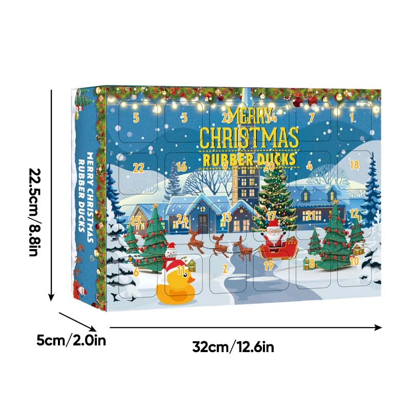 BowLift | 24 Pcs Countdown Christmas Rubber Ducks Advent Calendar