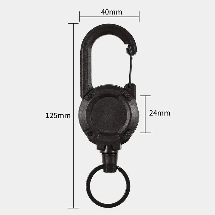 BowLift | Outdoor automatic retractable wire Luya tactical keyring with theft protection