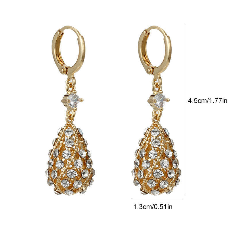 Fashionable Diamond Water Drop Earrings Bowlift