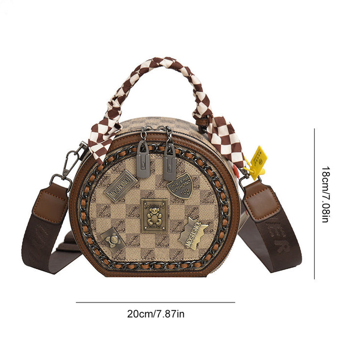 Fashionable Retro Bear Badge Shoulder Bag | Bowlift