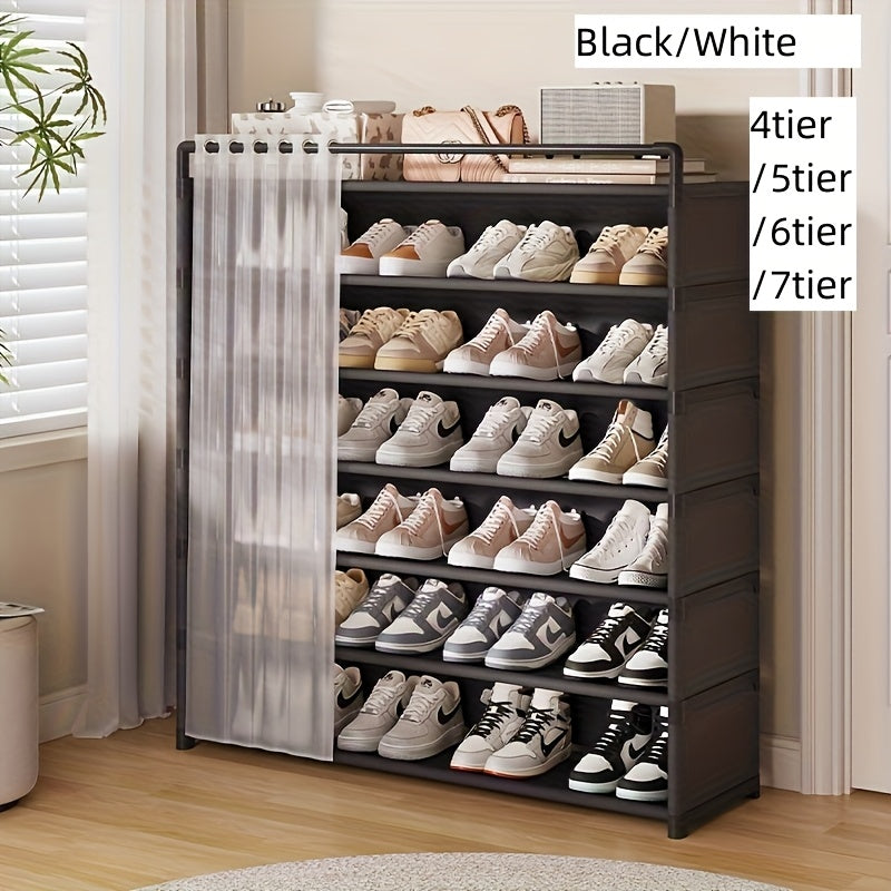 Foldable shoe rack with dust protection 4–7 levels | Bowlift