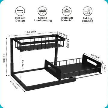 BowLift | 2 Tier Slide Out Under Sink Organizer