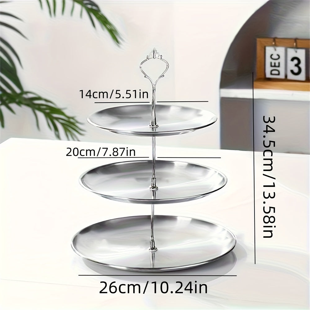 SteelTower - Elegant Triple Serving Plate for Parties Bowlift
