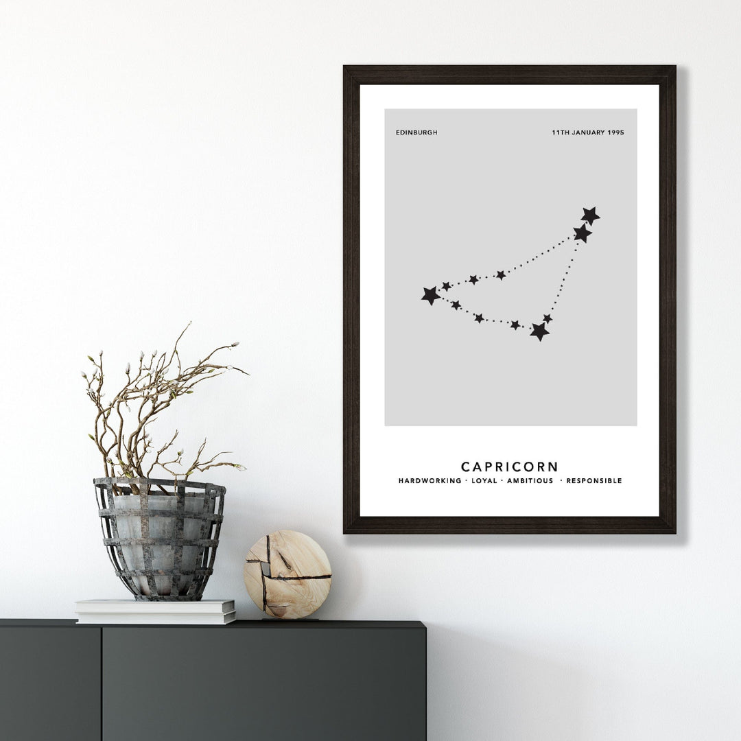 CAPRICORN - Personalized Zodiac Constellation Print | Bowlift