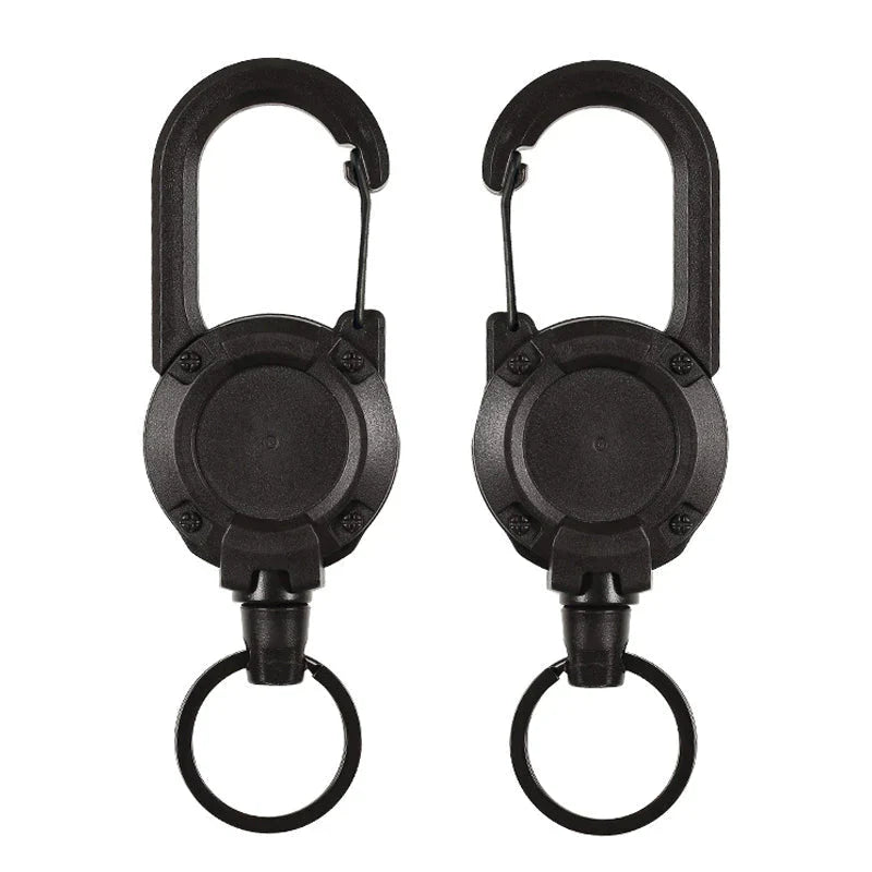 Outdoor Automatic Expandable Wire Rope Luya Theft Protection Tactical Keychain | Bowlift