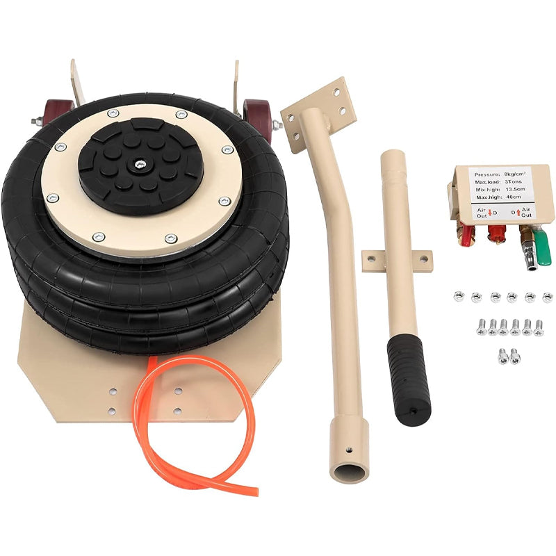 BowLift | Long-Handle 3 Ton/6600 lbs Air Jack Cars Trucks Airbag Jack White Triple Bag Air Jack