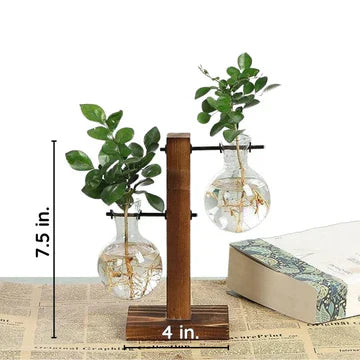 BowLift | Wooden Frame Hydroponic Plant Vase
