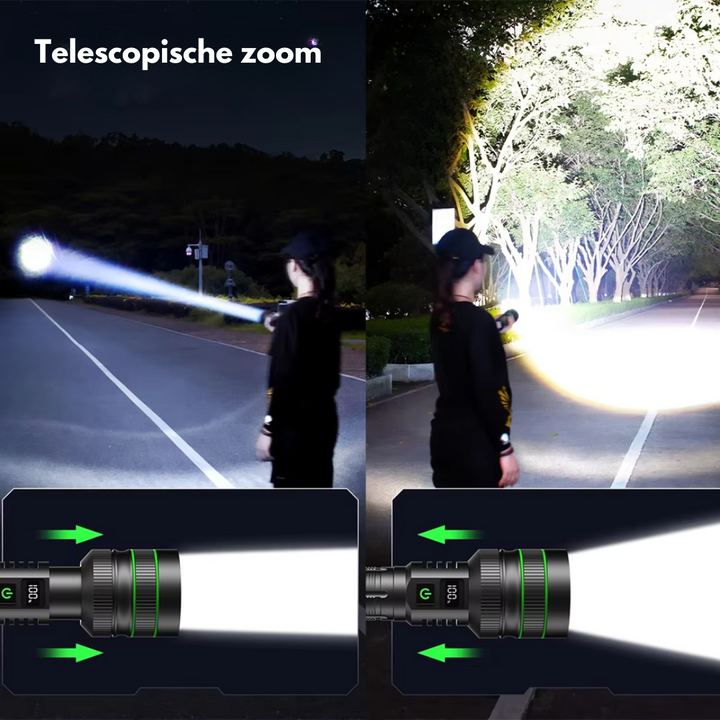 PowerBeam - Krachtige LED Zaklamp met Zoomfunctie Bowlift