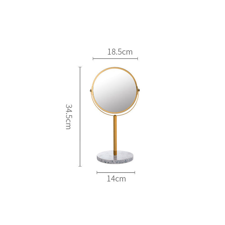 BowLift | Natural Marble 360 Rotating Makeup Vanity Mirror