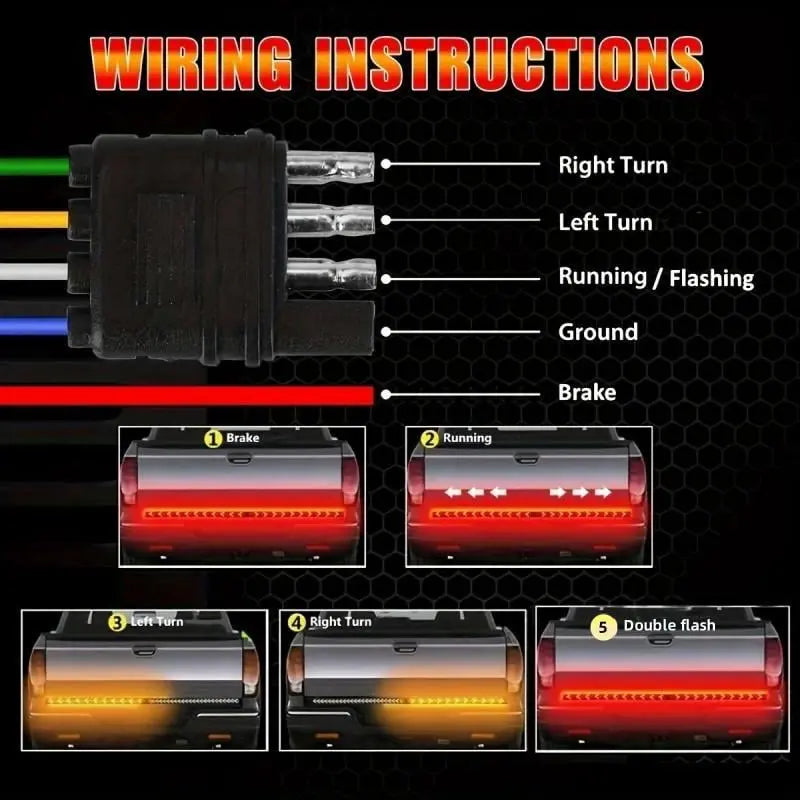 BowLift | 48-inch two-color LED tail light strip – Bright vehicle signal light