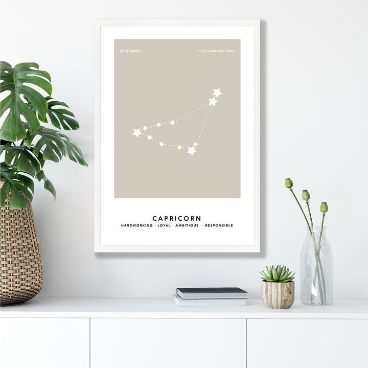CAPRICORN - Personalized zodiac print with color options | Bowlift
