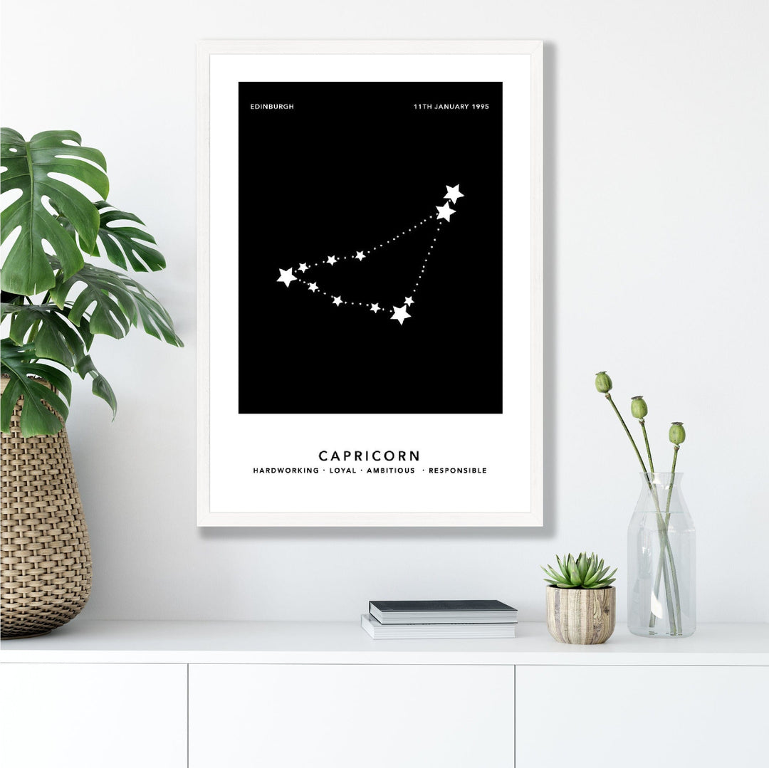 CAPRICORN - Personalized zodiac print with color options | Bowlift