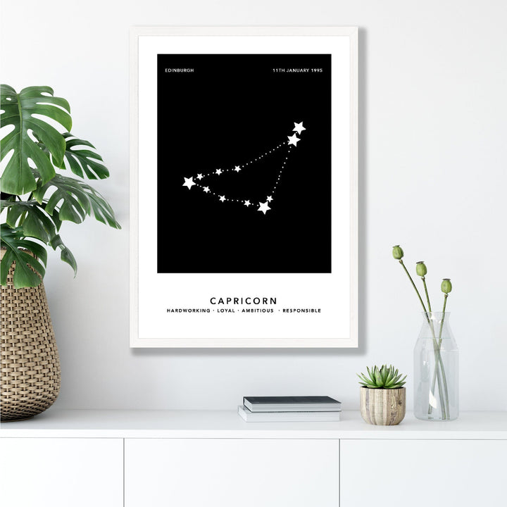 CAPRICORN - Personalized zodiac print with color options | Bowlift