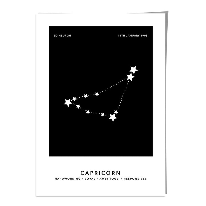 CAPRICORN - Personalized zodiac print with color options | Bowlift