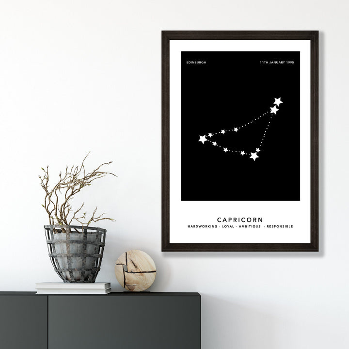 CAPRICORN - Personalized zodiac print with color options | Bowlift