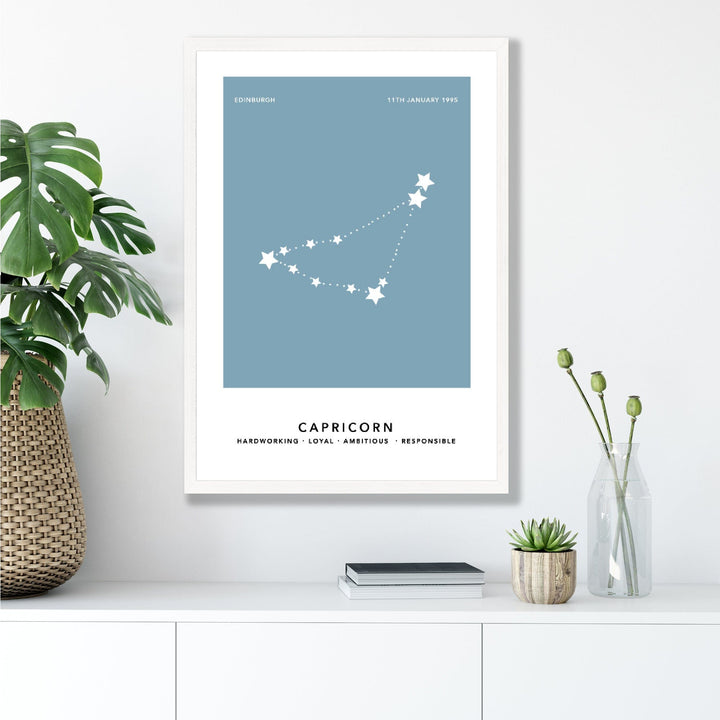 CAPRICORN - Personalized zodiac print with color options | Bowlift