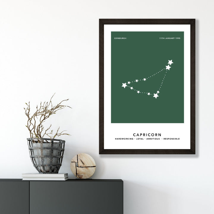 CAPRICORN - Personalized zodiac print with color options | Bowlift