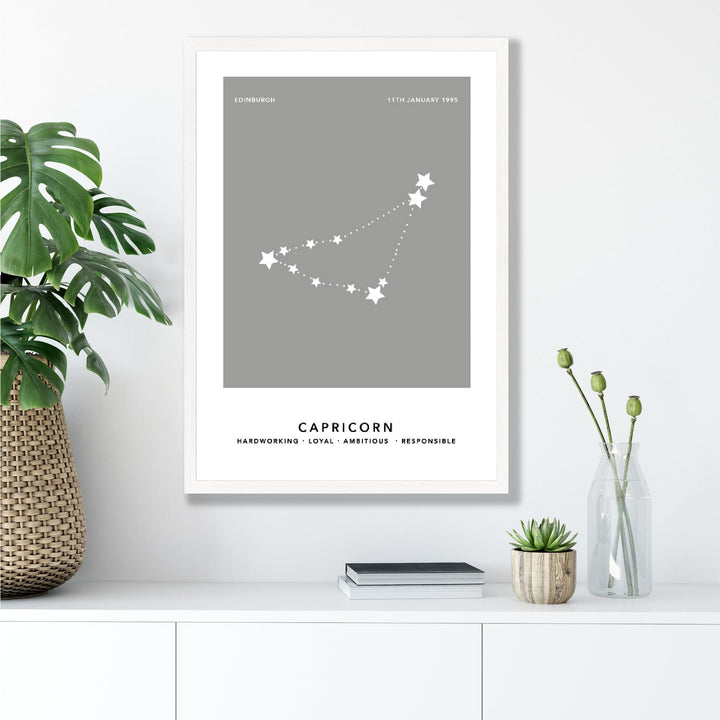 CAPRICORN - Personalized zodiac print with color options | Bowlift