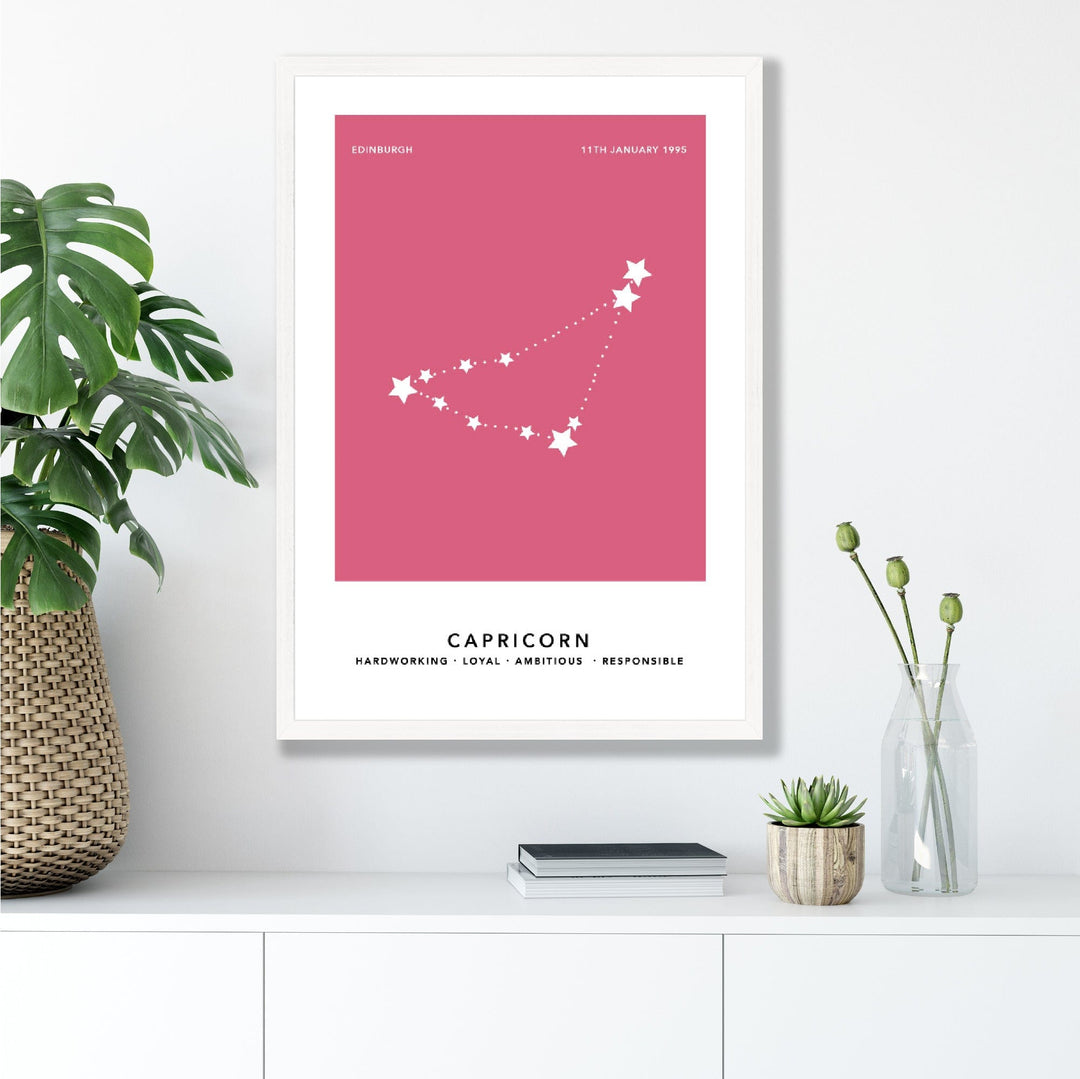 CAPRICORN - Personalized zodiac print with color options | Bowlift