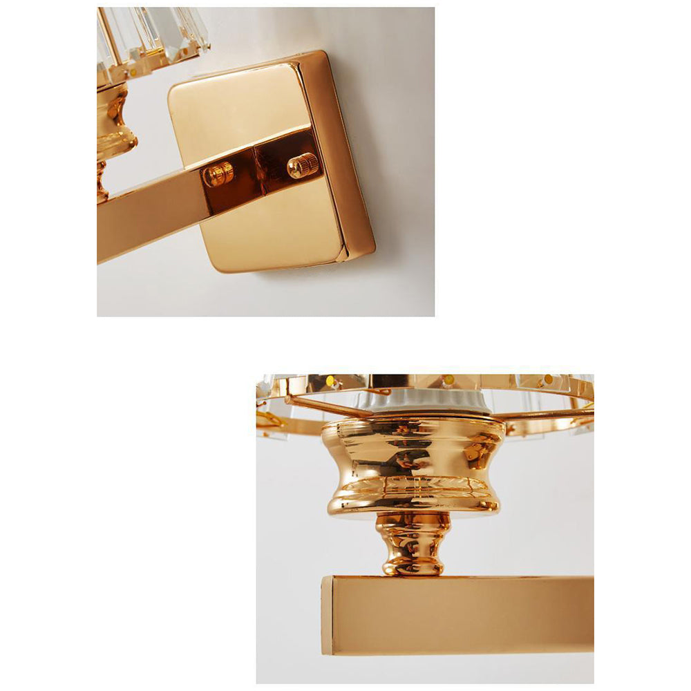 BowLift | Crystal Glass Wall Light With Modern Arm Design