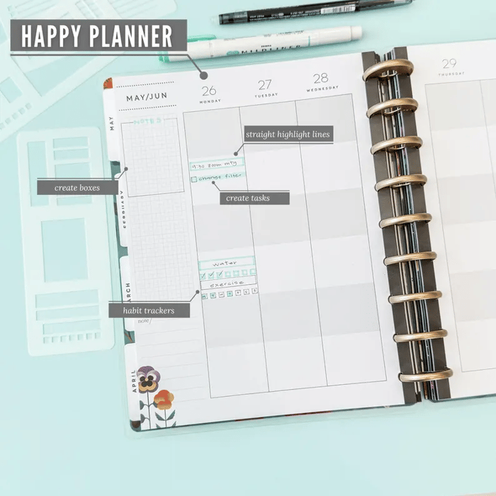 BowLift | Journal Stencil Set | Reusable Mylar Templates | Bullet Planner & Scrapbook Accessories