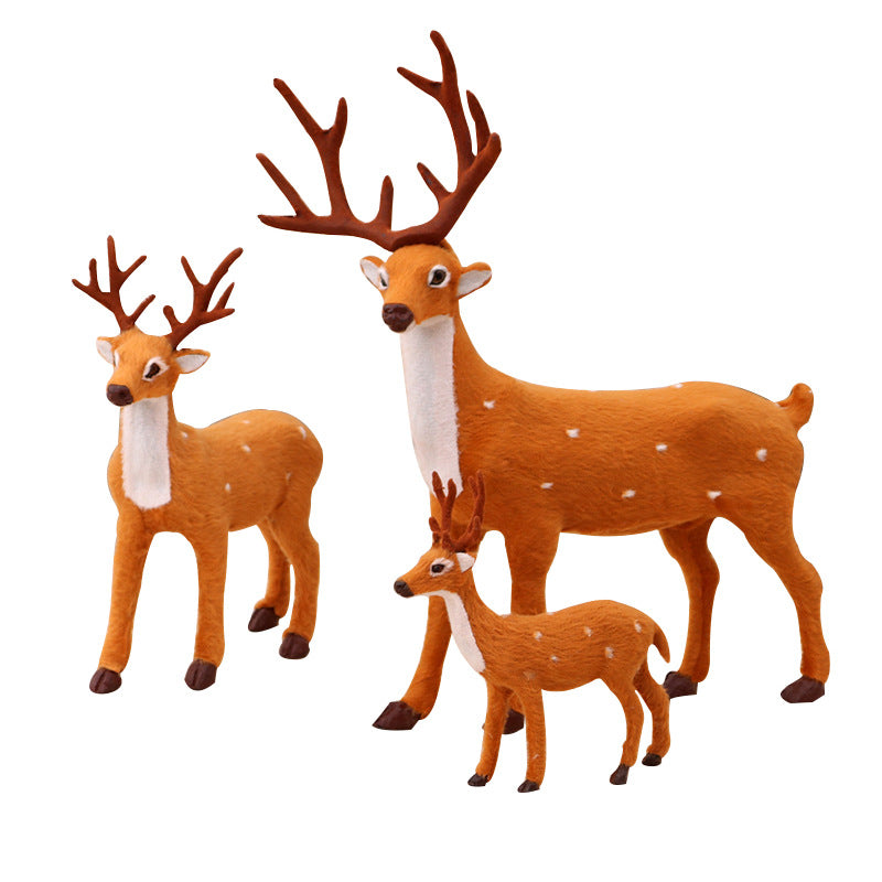 Decorative Felt Reindeer Figurine Set Bowlift