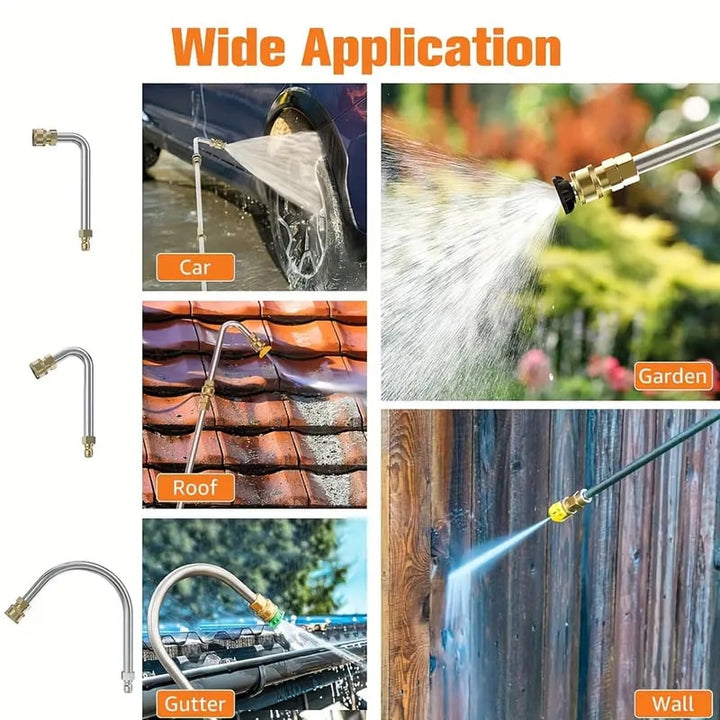 BowLift | 4000 PSI Telescoping High Pressure Washer Wand Set for Gutter & Roof Drainage & Walls Cleaning
