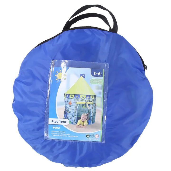BowLift | Knight play tent for children with castle design and carrying bag