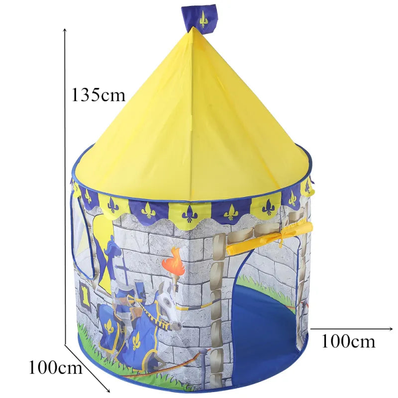 BowLift | Knight play tent for children with castle design and carrying bag
