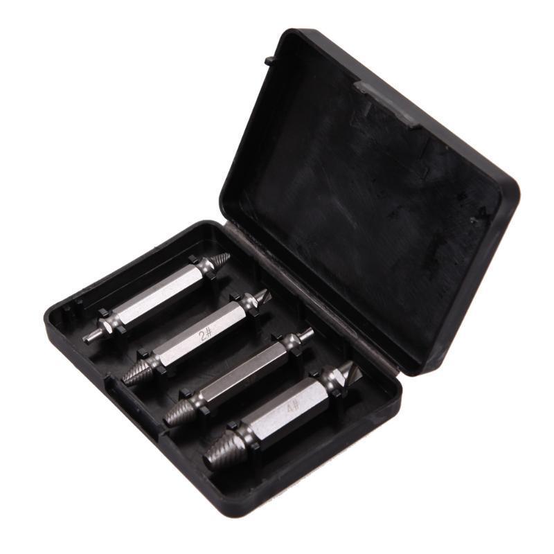 BowLift | Damaged Stripped Screw Extractor 4Pcs/set Double Side Drill Bits