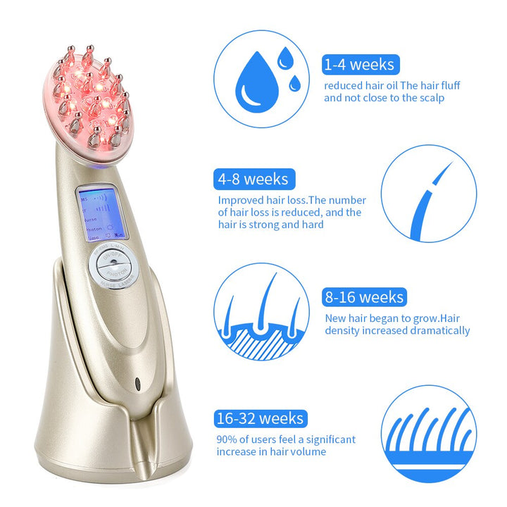 BowLift | Red Light Therapy for Hair Growth – Laser Comb with Low-Level Laser Light for Effective Hair Loss Treatment, Includes Hair Growth Brush for Enhanced Results