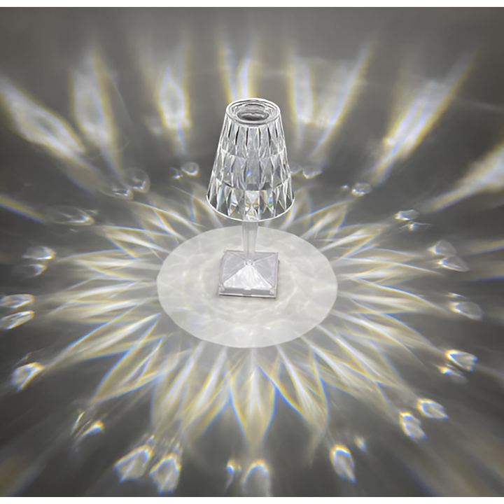 Diamond Glow - Wireless USB Crystal Shine Nightstand Lamp | Bowlift