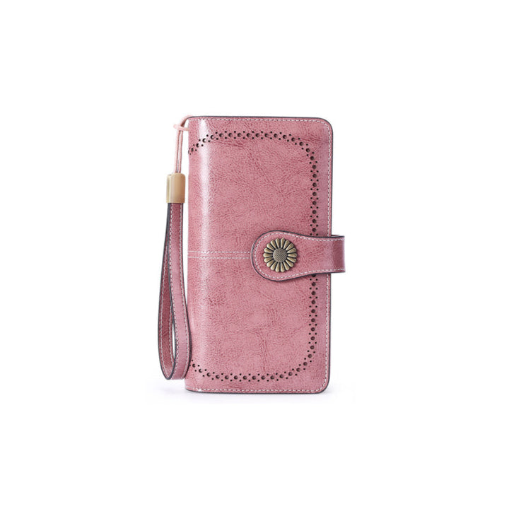 Retro long wallet with large capacity | Bowlift