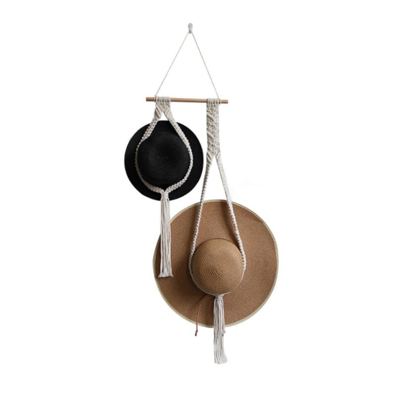 BowLift | Handmade Linen Decorative Boho Hat Rack For Wall Hanging