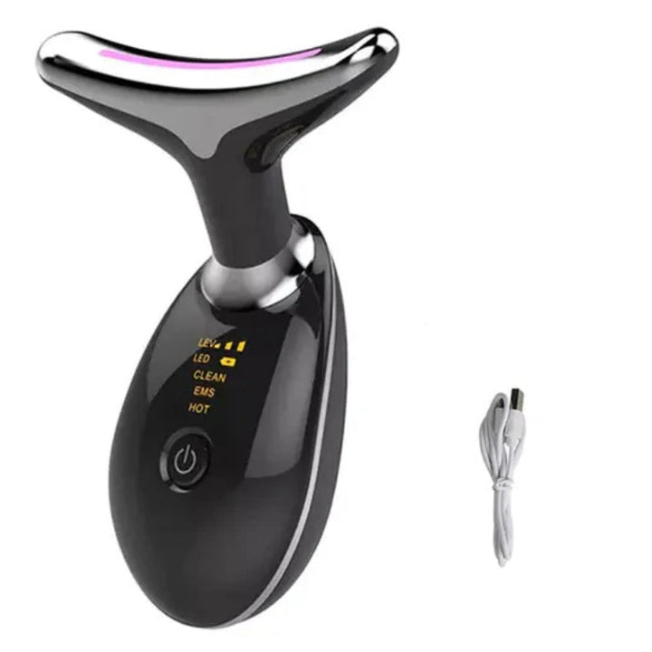 Anti-wrinkle facial tightening massager with LED light therapy for face and neck Bowlift
