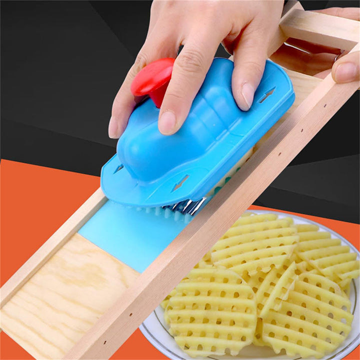 BowLift | Wooden Handle Potato Chips Slicer