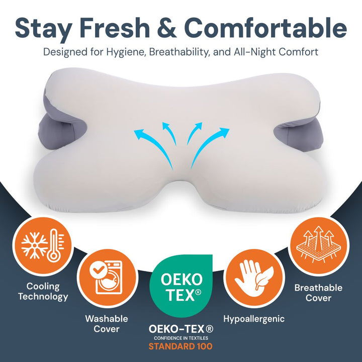 BowLift | Ergonomic Cervical Pillow | Memory Foam, Neck Support & Ideal for Restful Sleep