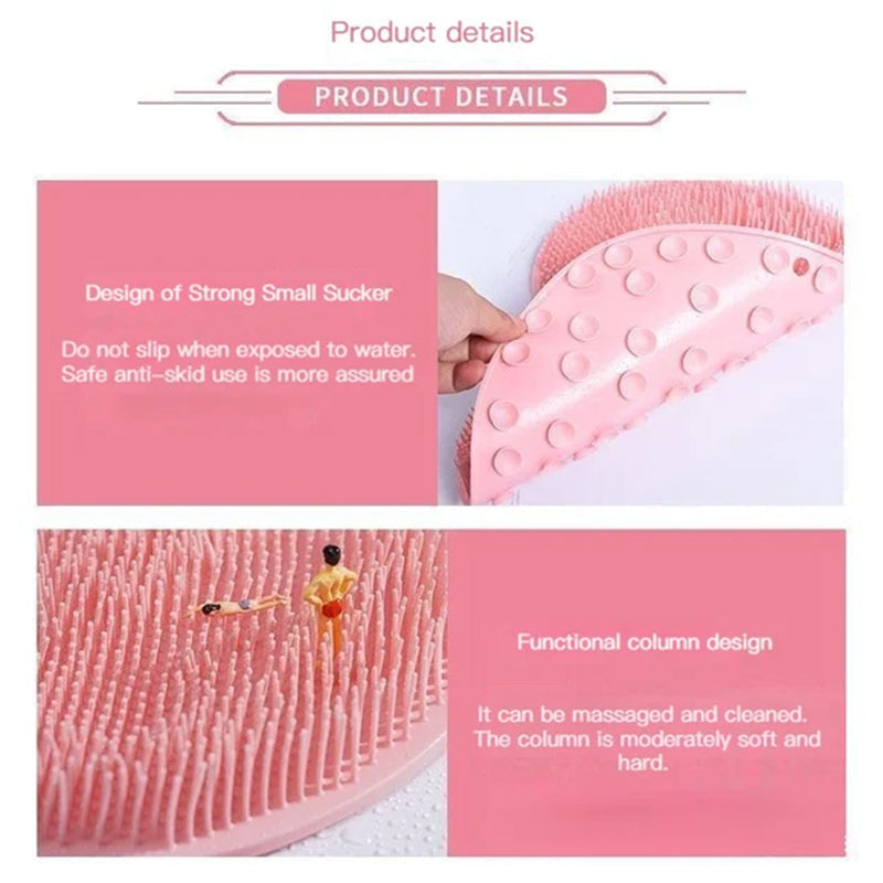 Shower Foot & Back Scrubber, Anti-Skid Bathroom Silicone Massage Pad | Bowlift