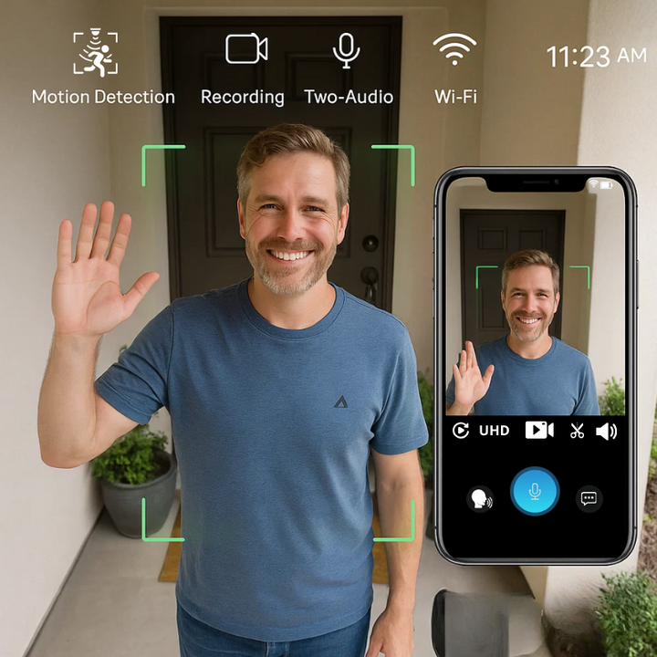 BowLift | Wireless Smart Video Doorbell | No Subscription Needed | High-Definition Camera Doorbell
