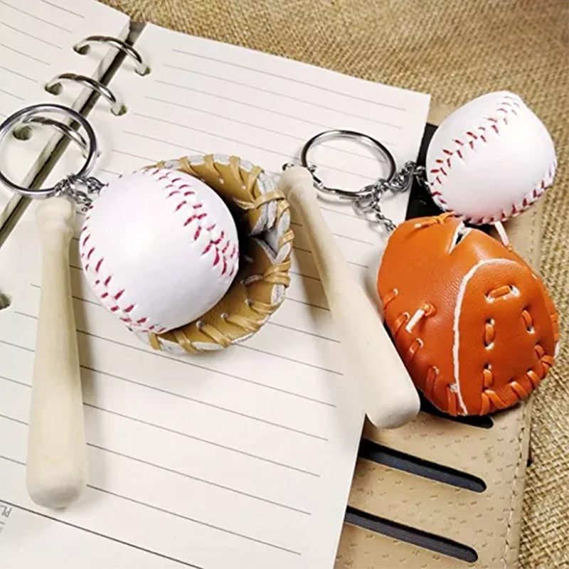 BowLift | Mini Baseball Glove Set Charm Keychain