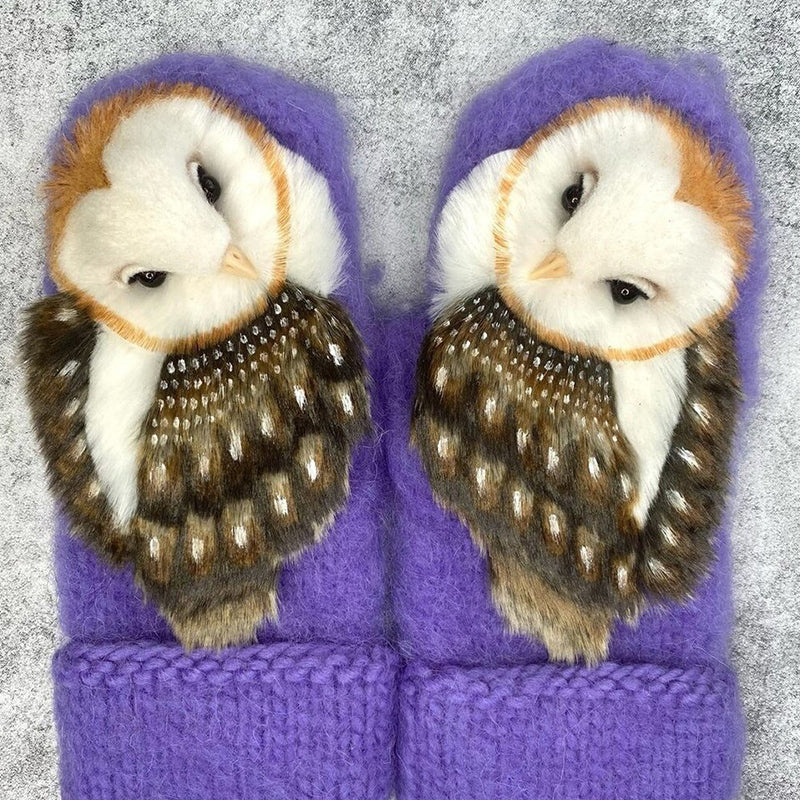 Nordic Gloves hand-knit with owls | Bowlift