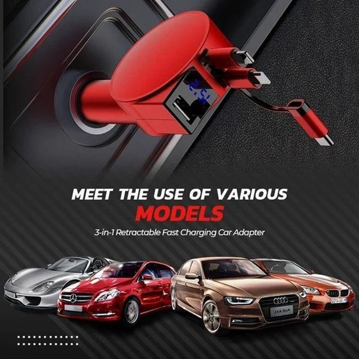 BowLift | 3-in-1 Fast Car Charger