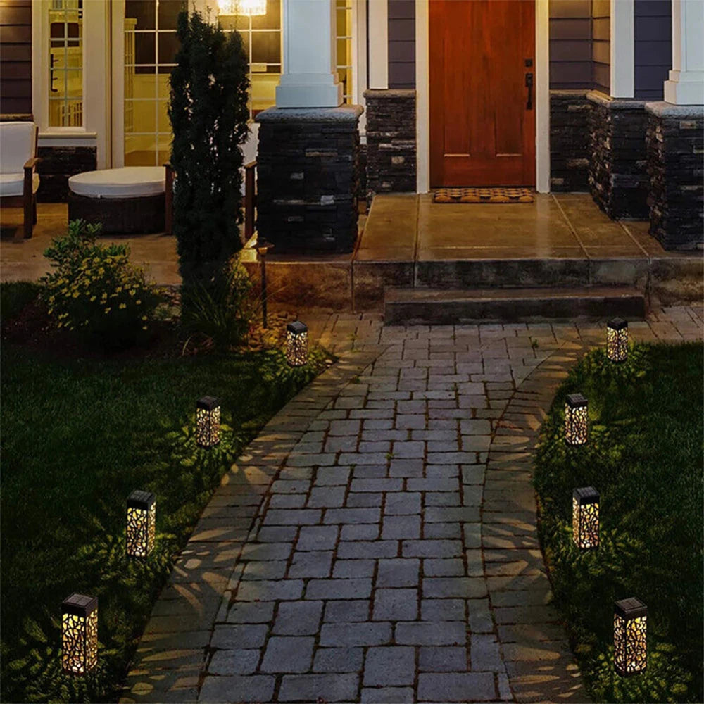 Garden Solar-Powered Stake Lights - Waterproof Outdoor LED for Pathway, Landscape, Driveway, Walkway and Decorations (4-PACKS) Bowlift