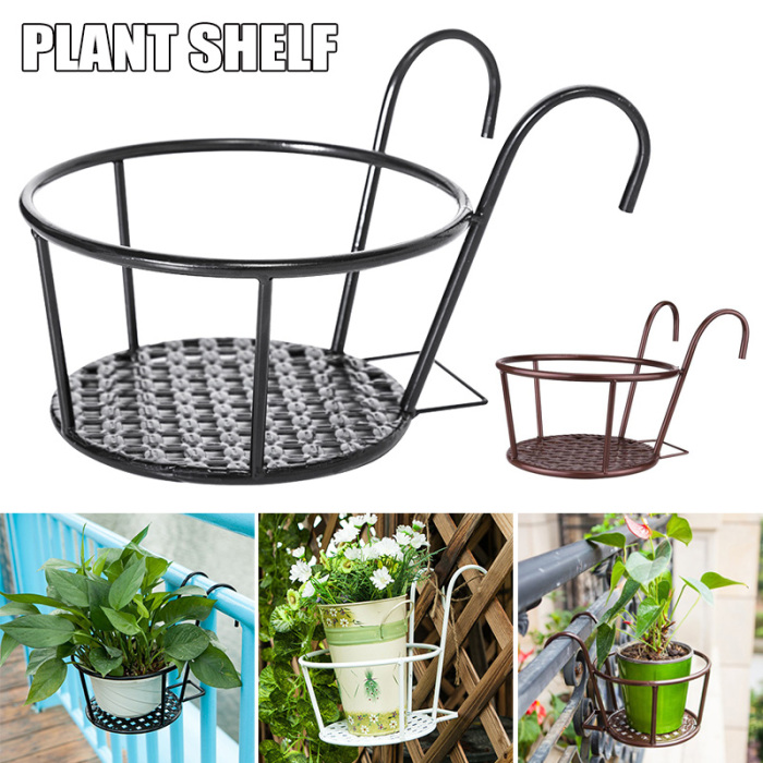 BowLift | Hanging Plant Basket made of Metal – Balcony Planter Pot with Hook for Garden and Terrace