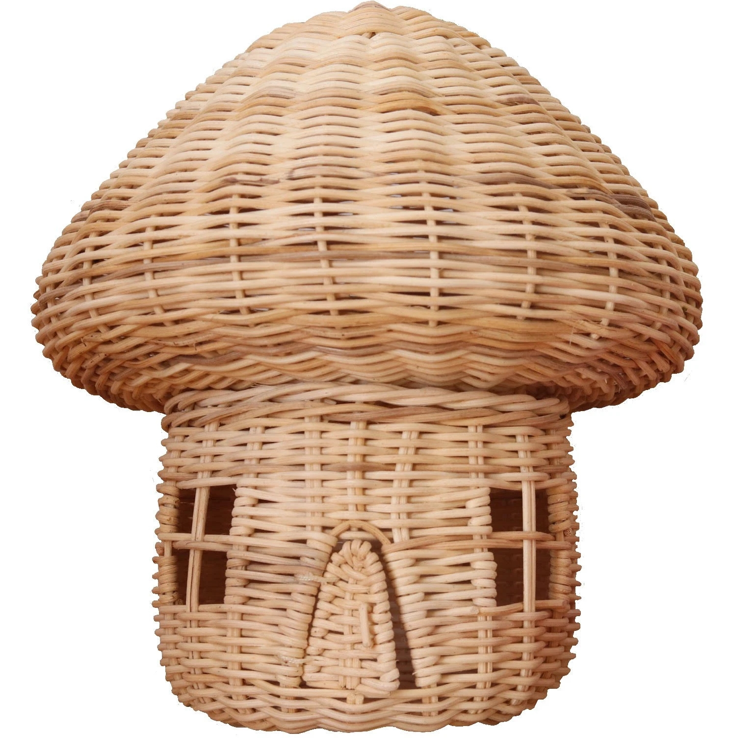 BowLift | Handcrafted Rattan Mushroom House Ornament – Beautiful Woven Decoration for Home