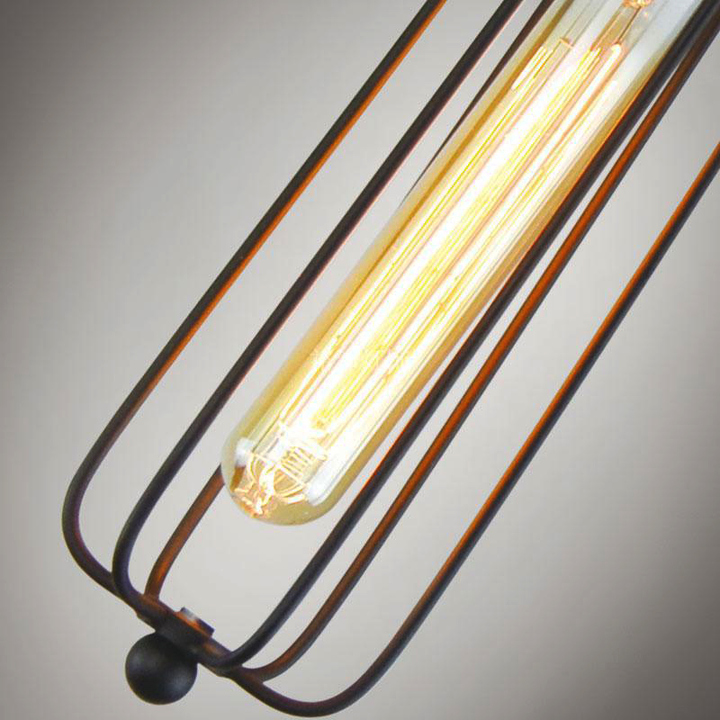 BowLift | Retro Industrial Pendant Light with Metal Cage