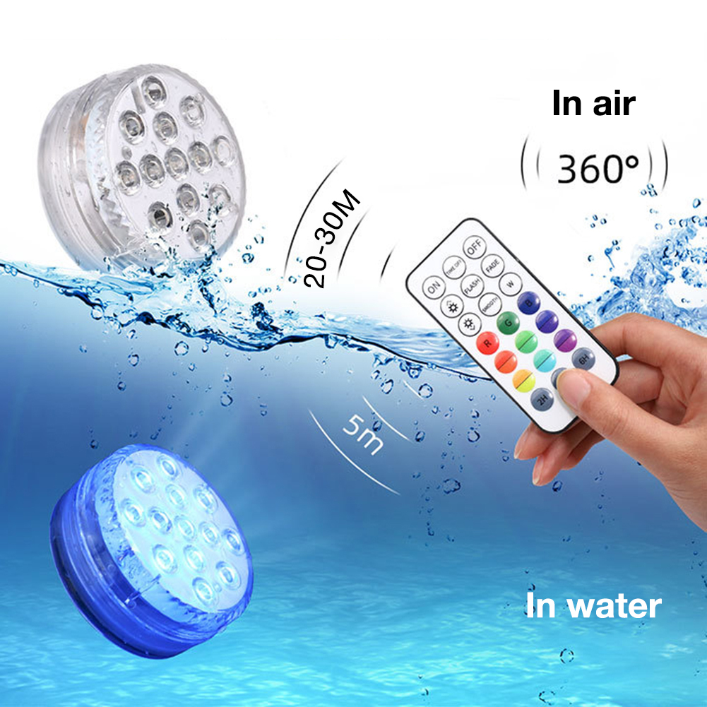 BowLift | Underwater LED light with remote control – RGB multicolor pool lighting for bathrooms and ponds