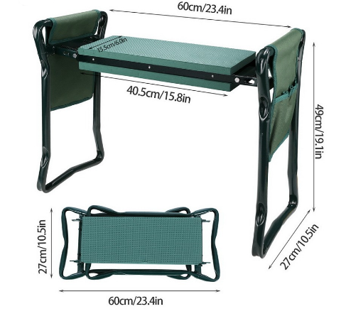 BowLift | Garden Stool with Bag – Collapsible Seat and Workspace for Gardening