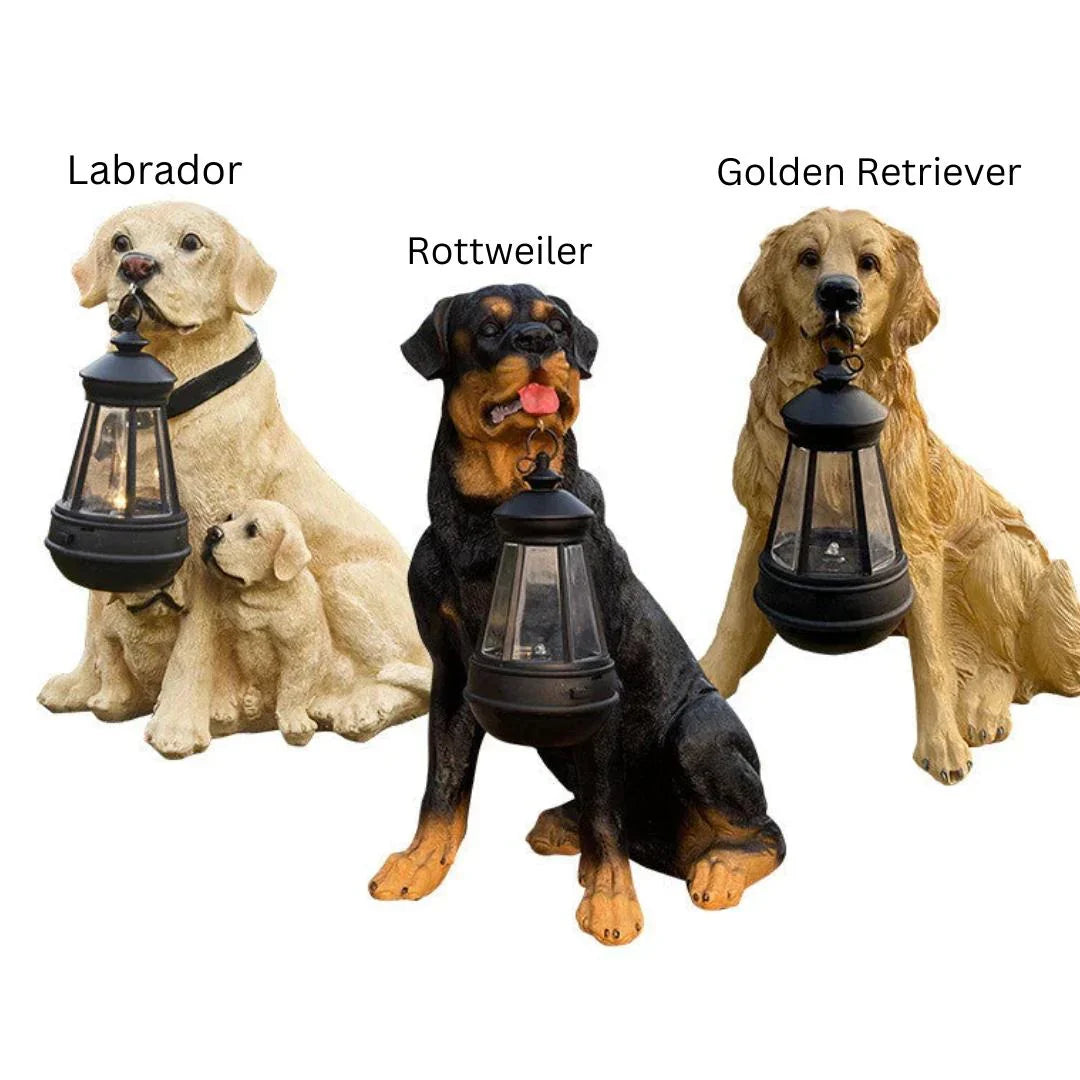 BowLift | Solar-LED Dog Figure for the Garden